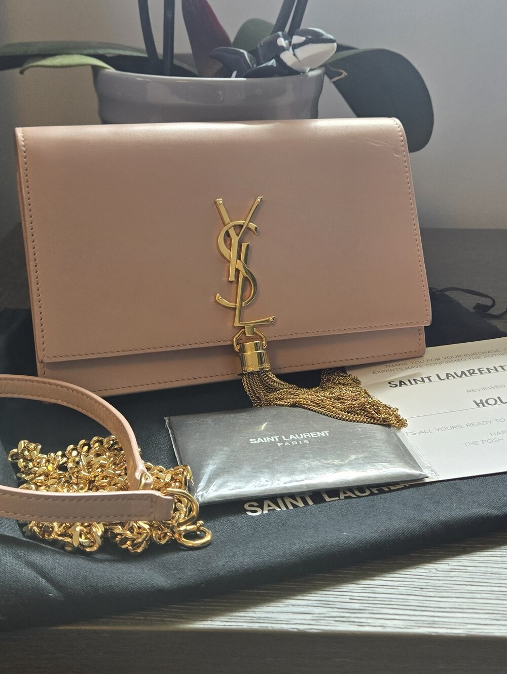 YSL KATE (CHAIN WALLET) Pale pink 🩷